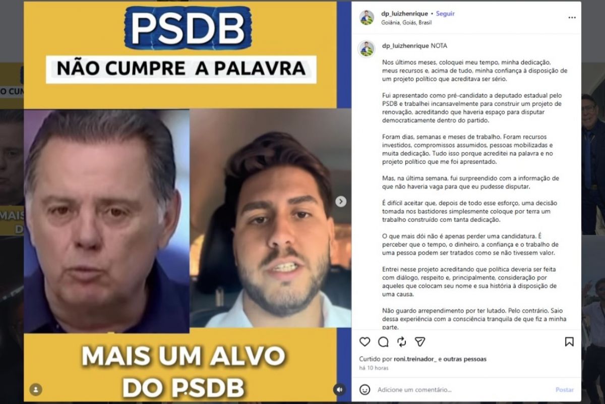 Ex-aliado do PSDB acusa Marconi por não cumprir com a palavra